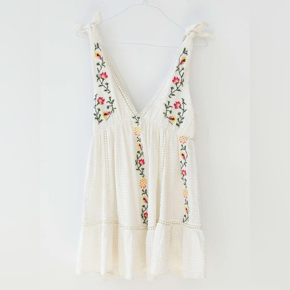 Urban Outfitters Forever Embroidered Mini Dress